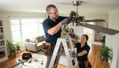 Ceiling fan repair service for Boston, MA homes by On Call Electrical
