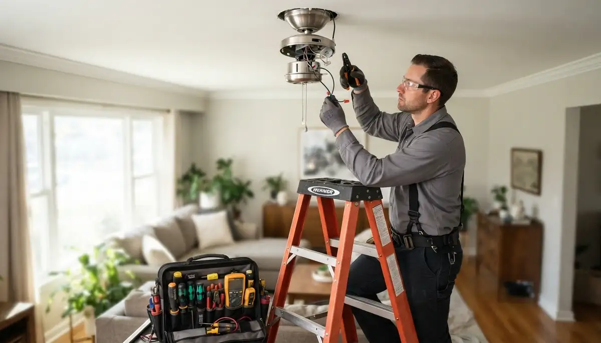 Ceiling fan repair service by On Call Electrical in Boston, MA