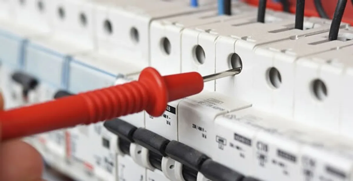 Electrical contractor testing circuit breakers during electrical repair in Chelsea, MA