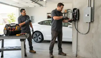 Electric car charger installation service for Boston, MA homes by On Call Electrical