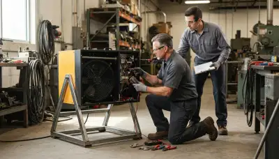 Electrician installing an electric heater in a Boston, MA home