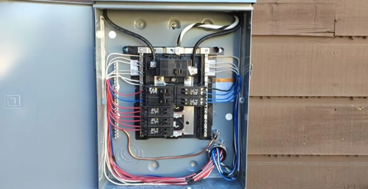 electrical panel upgrade service featuring newly installed electrical panel wired by licensed electricians in Boston, MA