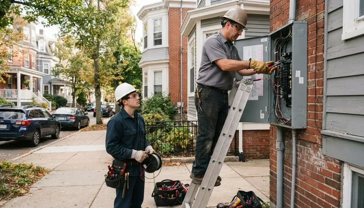 Professional electrician providing electrical services in Boston, MA