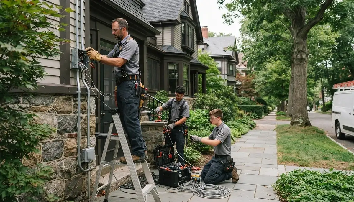 Boston, MA electrician providing professional electrical construction and repair services