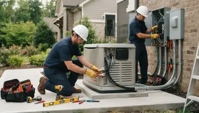 Generator installation services for Boston, MA homes by professional electricians