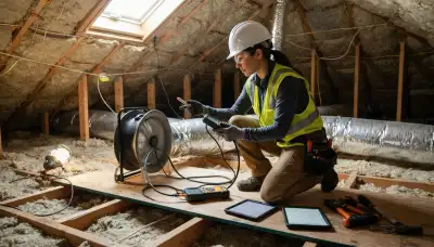 Boston, MA electrician conducting a home energy audit to assess wiring and electrical panel efficiency