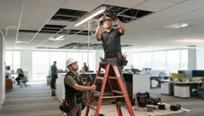 Residential lighting installation by a Boston, MA electrician