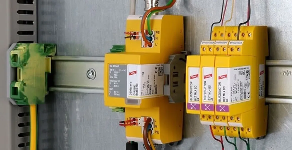 lightning surge protection system with surge suppressors installed by electrical service professionals in Boston, MA