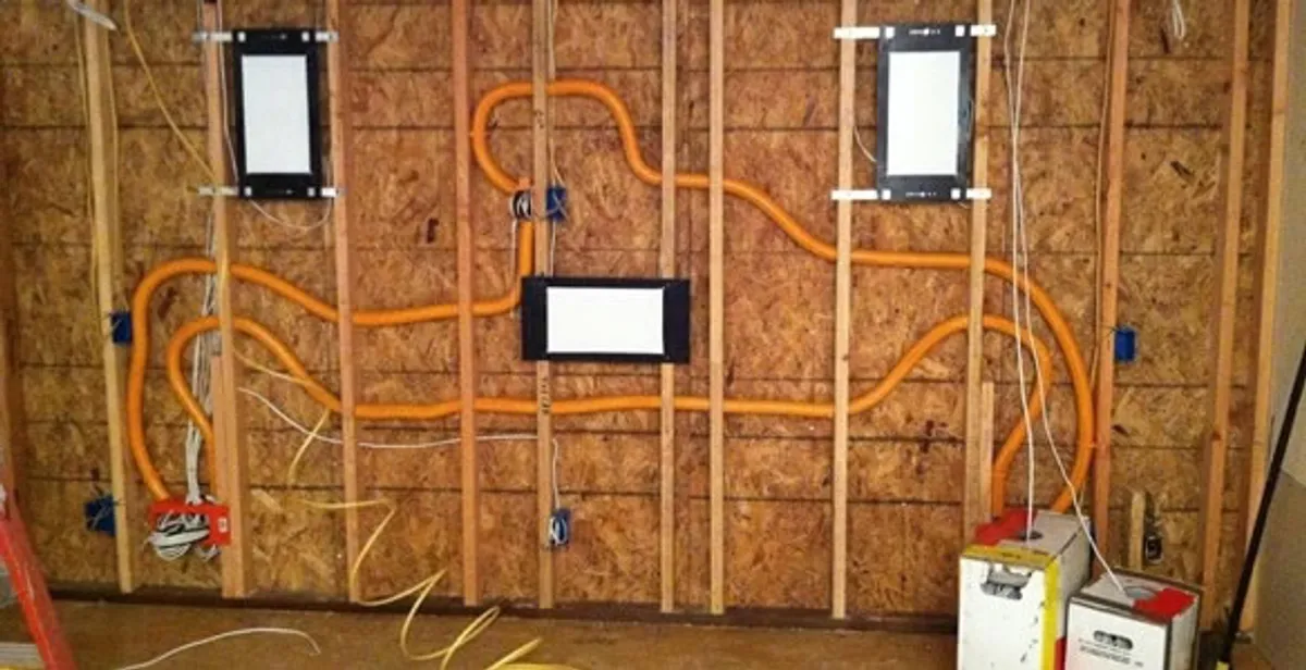 new construction wiring project displaying complete electrical system layout installed by professionals in Boston, MA