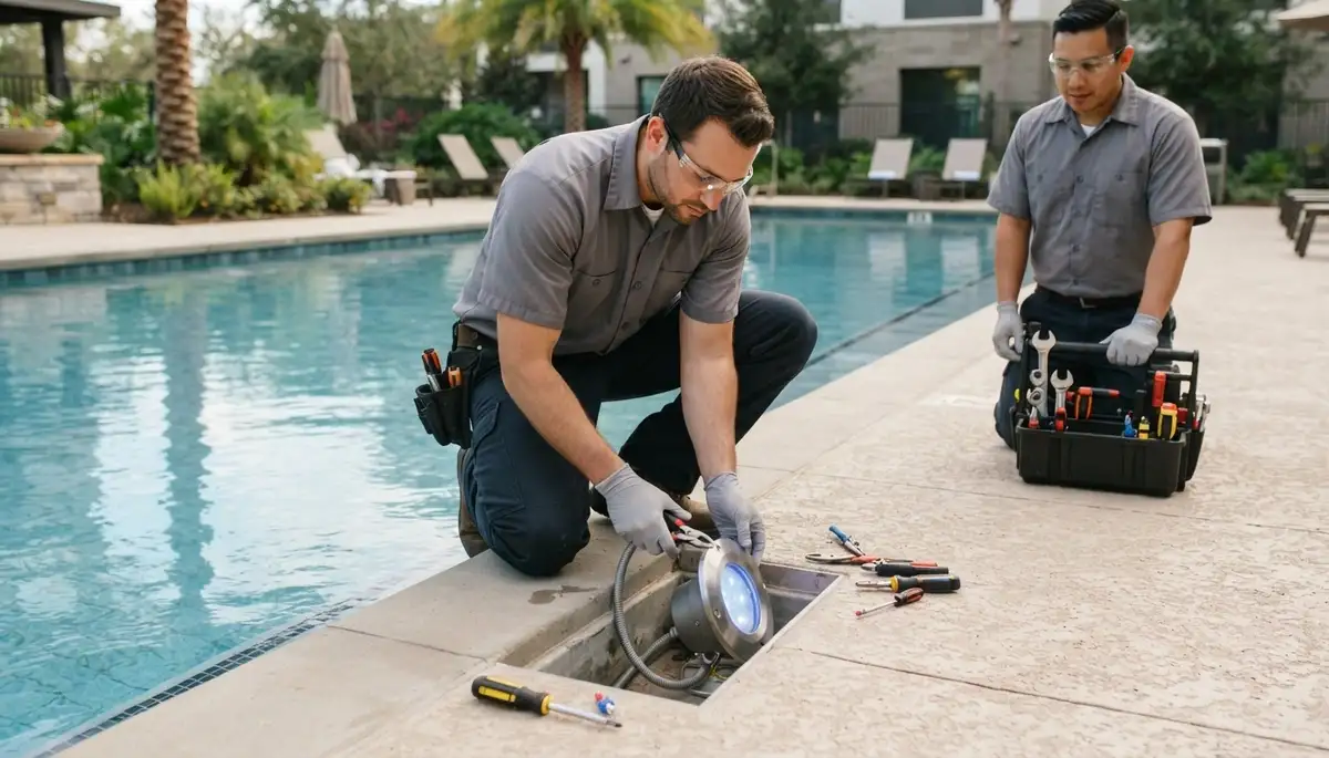 Pool light installation and repair service for Boston, MA homes by a licensed electrician