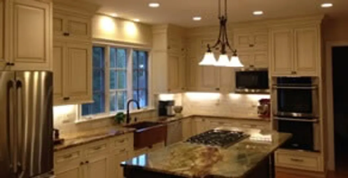 Recessed lighting installation enhancing interior lighting by professional electricians in Boston, MA