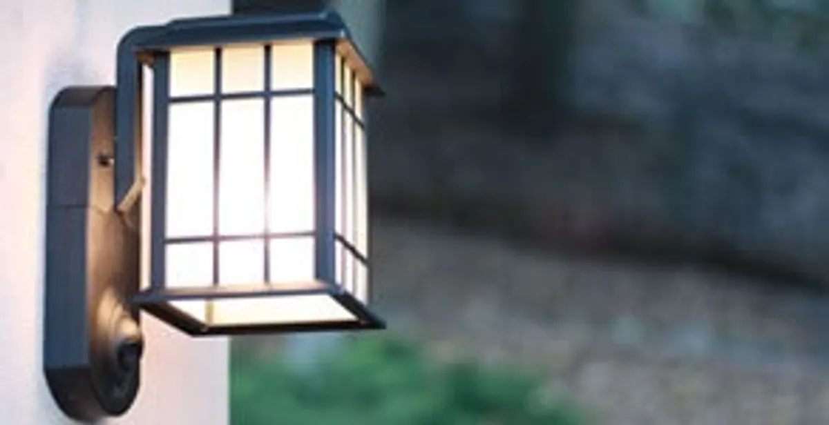 security light installation services with professionally mounted exterior wall light in Boston, MA