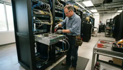 Electrician repairing a wall switch in a Boston, MA home